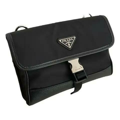 CARTERA PRADA BLACK NYLON - comprar online