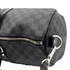 LOUIS VUITTON KEEPALL 45 BANDOULIER DAMIER GRAPHITE TRAVEL BAG BLACK - tienda online