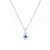 Colar de Prata 925 Olho Grego Azul Claro Delicado - comprar online