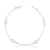 Pulseira 4 Pontos de Luz Coração Cristal de Prata 925 - comprar online