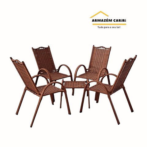 Jogo de Cadeiras de Varanda Luxo.