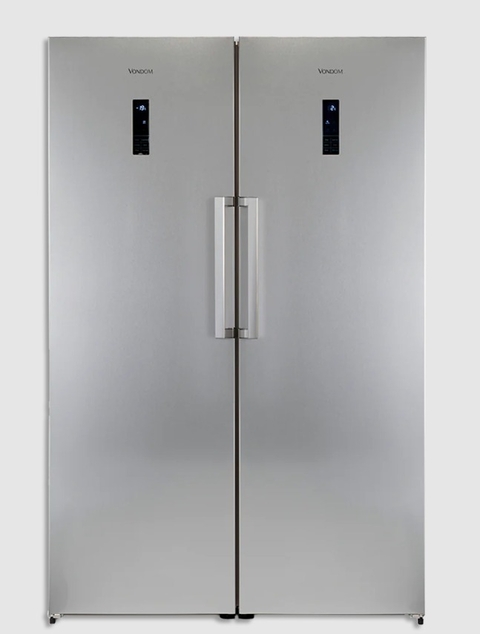 Combo Heladera y Freezer Vondom Side By Side No Frost - Acero Inoxidable 627 LITROS HEL185 + FR185