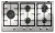 Anafe a gas Whirlpool Ispirazione GMA9522X - comprar online