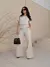 Calça Pantalona Wide Leg Alfaiataria em LINHO - QUINTA AVENIDA OUTLET