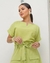 Blusa de Linho Gola V com Detalhes na manga - loja online