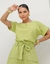 Blusa de Linho Gola V com Detalhes na manga - comprar online