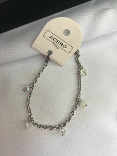 Pulsera A.Q. Strass Blanco