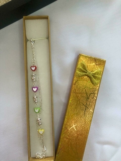 Estuche + Pulsera Corazones