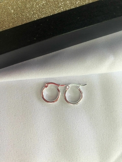 Argollitas Acero Blanco 15mm