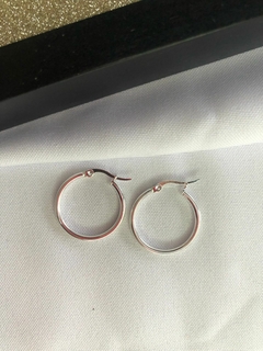 Argollas Cairo Acero Blanco 24mm
