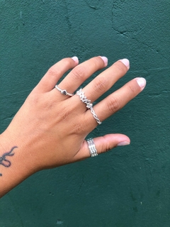 Anillos Acero Blanco