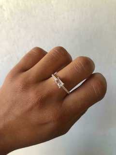 Anillo Strass Cuadrado A.B