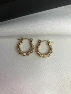 Argollitas A.D bolitas con Strass - comprar online