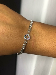 Pulsera Corazon Strass A.B - comprar online