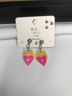 Aritos Acrilico Corazon
