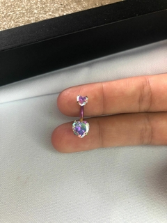 Piercing Ombligo Corazon Tornasol