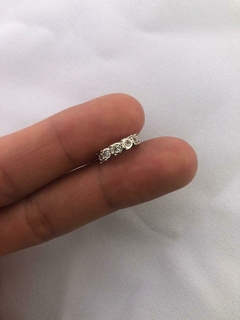 Cuff Strass Plateado