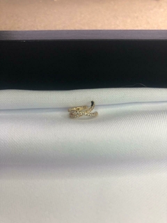 Cuff Dorado Strass doble