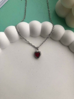 Collar Corazon rojo