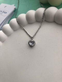 Collar Corazon Blanco