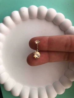 Piercing Ombligo Dorado Strass - comprar online