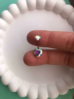 Piercing Ombligo Corazon Tornasol - comprar online