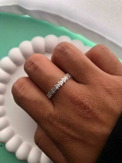 Anillo Estrellitas Strass Ac Blanco