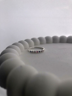 Anillo Sin Fin Multicolor Strass Ac Blanco - comprar online