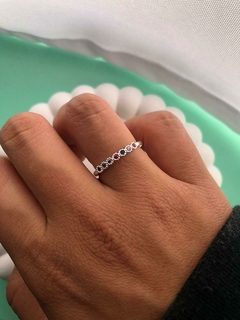 Anillo Sin Fin Multicolor Strass Ac Blanco