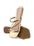 Sandalia Rasteira feminina ouro light