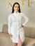 Jaleco Feminino Modernity - Branco de Botão Encapado - comprar online
