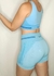 Mini short lineas turquesa - comprar online