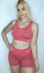 Mini short lineas Rosa