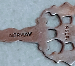 2 Cucharas de Noruega plata 40 gr. King Cross Narvik Skibotn - tienda online