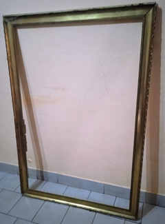 Antiguo Marco De Madera Y Yeso 1,30 X 0,90 A Restaurar - POPURRI ONLINE