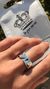 Anillo doble inicial Plateado
