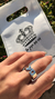 Anillo doble inicial Plateado en internet