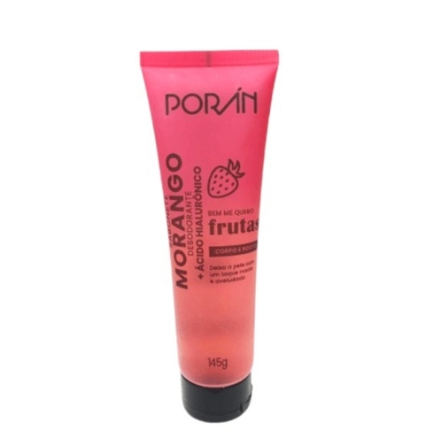 Sabonete Líquido Corpo e Rosto Morango + Ácido Hialurônico 145g – Porán