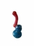 Bong con base rayada y tubo azul/rojo/lasmilcasitas