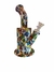 Bong SILICONA Calaveras blanco y naranja/lasmilcasitas