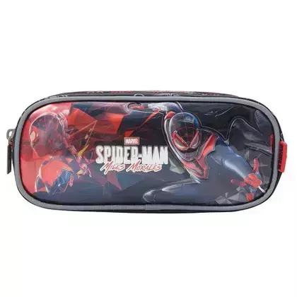 Estojo Duplo Escolar Homem Aranha Miles Morales - XERYUS