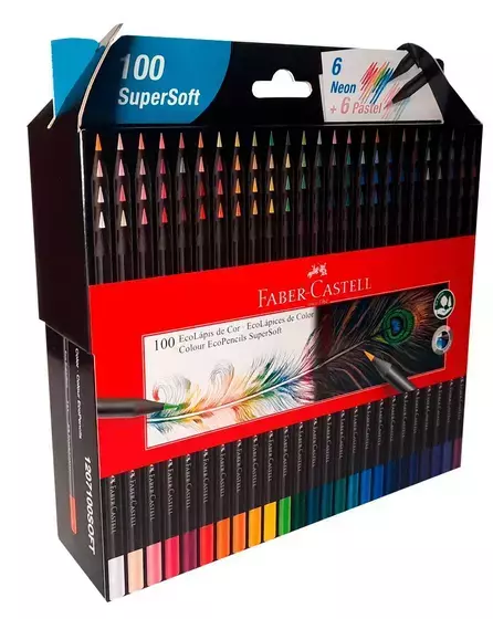 Lápis de Cor SuperSoft 100 Cores - FABER CASTELL
