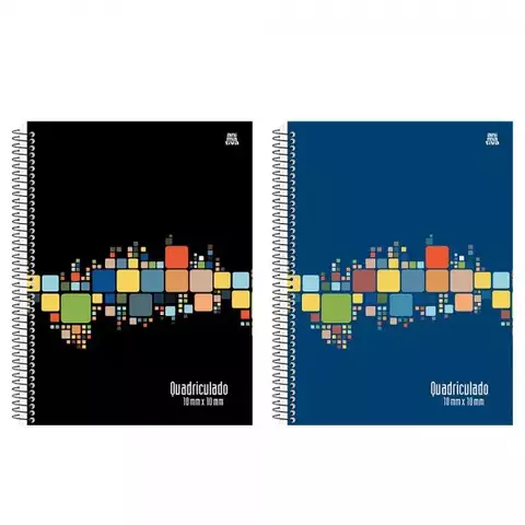 Caderno quadriculado 10mmX10mm - C/80fls ANIMATIVA