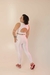 Conjunto Canelado de Compressão Premium Branco