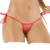 Calcinha Fio Dental em Tule com Cintura de Amarrar e Strass C/Regulagem