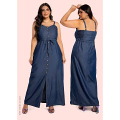 VESTIDO LONGO C/ AMARRACAO CINTURA na internet