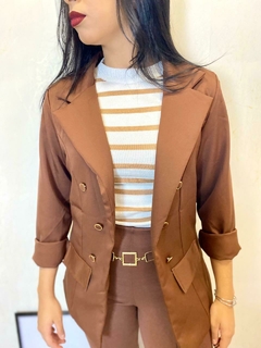 BLAZER ALFAIATARIA MAX - MARRON na internet