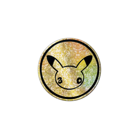 Moeda Colecionável Pokémon Celebração 30 Anos - Dourada