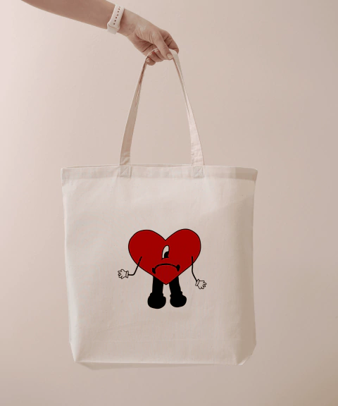 Totebag "corazón UVST" Bad Bunny