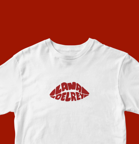 Playera "labios" lana del rey